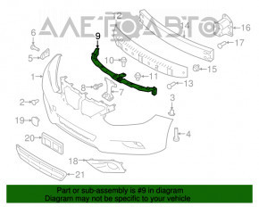 Suportul plastic superior al bara frontală Nissan Altima 16-18