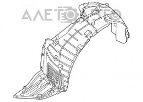 Bara de protecție față stânga Nissan Altima 16-18, nou, aftermarket.