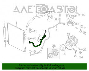 Tubul de aer condiționat condensator-compresor Dodge Charger 11-