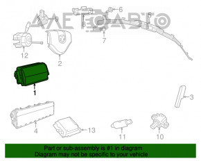 Airbag-ul de pasager din bordul Dodge Charger 11-