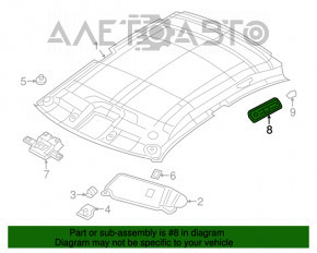 Ручка потолка передняя правая Jeep Grand Cherokee WK2 11-21 черная