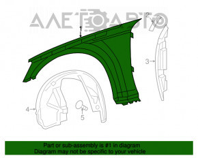 Aripa dreapta fata Dodge Charger 15-20 restilizat.