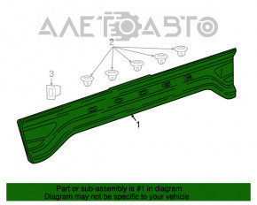 Lampa interioară pentru capacul portbagajului central al Dodge Charger 15-20 restyled.