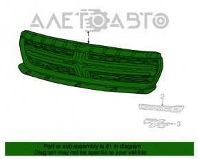 Grila radiatorului Dodge Charger 15-20 restilizat crom