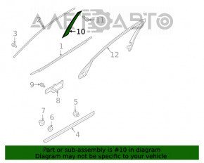 Panoul lateral frontal dreapta al ușii Infiniti QX50 19- are fixările rupte