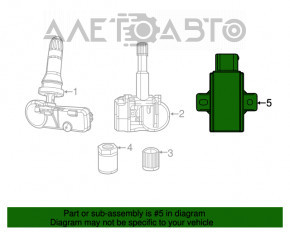 Monitorul de presiune a anvelopelor - Modul Dodge Charger 15-20 resturi