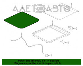 Geamul panoramic din spate al Nissan Pathfinder 13-20