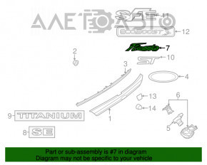 Emblema capacului portbagajului Ford Fiesta 11-19 4d Fiesta