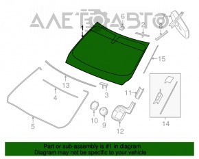 Geam parbriz Infiniti JX35 QX60 13- APTech cu senzor de ploaie, nisip