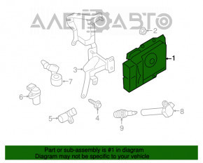 Blocul ECU al calculatorului motorului Subaru Legacy 15-19