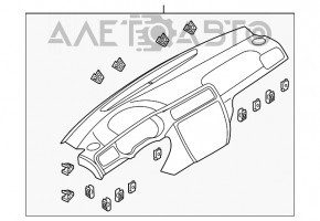 Торпедо передняя панель с AIRBAG VW Jetta 11-18 USA с накладкой hybrid