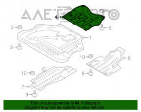 Защита двигателя задняя Ford Escape MK3 13-19