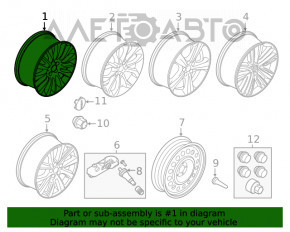 Set de jante R18 4 bucăți Lincoln MKC 15- tip 1