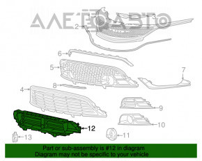 Жалюзи дефлектор радиатора в сборе Chrysler 200 15-17 без птф