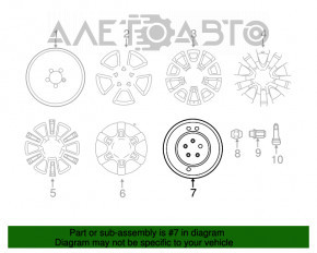 Roata de rezervă de dimensiuni normale pentru Toyota Sequoia 08-16 R18 ruginită