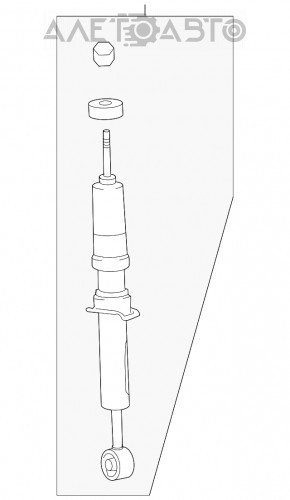 Стойка амортизатора в сборе передняя правая Toyota Sequoia 08-16 AWD порван С\Б