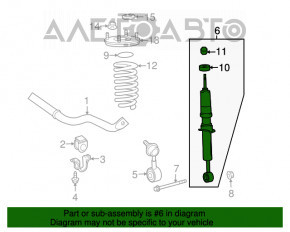 Suport amortizor asamblat dreapta față Toyota Sequoia 08-16 AWD