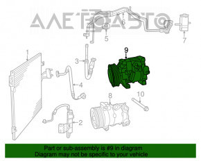 Компрессор кондиционера Dodge Journey 11- 3.6