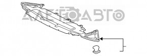 Deflectorul inferior al spoilerului din față al Toyota Camry v70 18- SUA, plastic nou, neoriginal