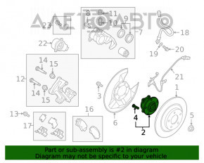 Rulmentul roții din spate stânga Mazda CX-5 17- awd ruginit.