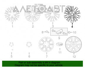 Диск колесный R17 Subaru Outback 15-19 легкая бордюрка