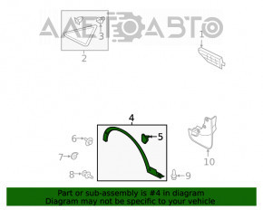 Capacul aripii din față dreapta Ford Escape MK3 13-16, nou, original