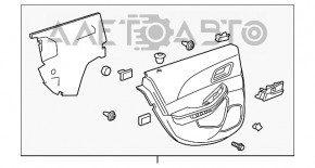 Capacul ușii spate stânga Chevrolet Malibu 13-15 negru, zgârieturi.