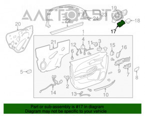 Controlul geamului electric din față, stânga, pentru Chevrolet Malibu 13-15, cu capac, butonul este deteriorat.