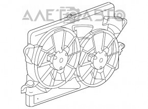 Difuzorul capacului radiatorului gol pentru Chevrolet Malibu 13-15 este rupt.