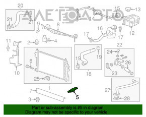 Suportul radiatorului stânga jos Chevrolet Impala 14-20 2.5