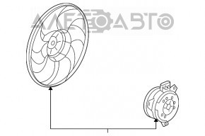 Paletele ventilatorului de răcire cu motor stânga Chevrolet Malibu 13-15