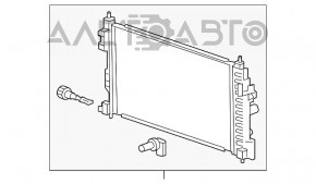 Радиатор охлаждения вода Chevrolet Malibu 13-15 2.5