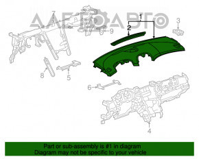 Panoul frontal al torpedo-ului fără AIRBAG pentru Chevrolet Malibu 13-15, negru