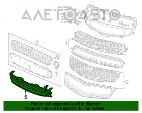 Grila inferioară a bara față a Chevrolet Malibu 13 pre-restilizare