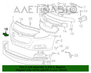 Эмблема значок переднего бампера Chevrolet Malibu 13-15