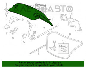 Capac portbagaj Chevrolet Malibu 13-15 gri GGW