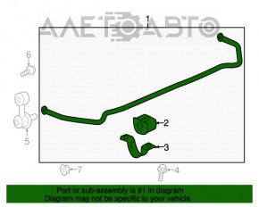 Stabilizator spate Chevrolet Impala 14-20 20mm