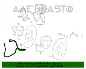 Датчик ABS задний левый Chevrolet Malibu 13-15