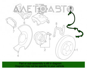 Senzorul ABS frontal stânga pentru Chevrolet Impala 14-20, nou, original OEM