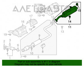 Silencer spate cu teava pentru Hyundai Elantra AD 17-20 2.0 ruginit, indoit, surubul rupt