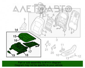 Scaun șofer Hyundai Elantra AD 17-20 fără airbag, manual, material textil gri, necesită curățare chimică