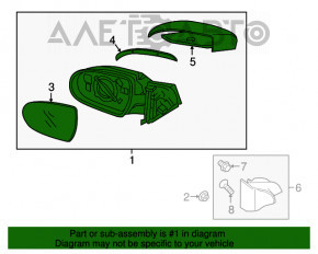 Oglindă laterală stângă Hyundai Elantra AD 17-20 BSM, încălzită