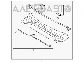 Grila stergatoarelor din plastic Hyundai Elantra AD 17-20