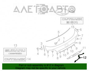 Butonul de deschidere a portbagajului pentru Subaru Outback 15-19