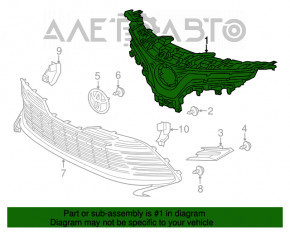 Решетка радиатора grill Toyota Camry v70 18-20 L/LE TW