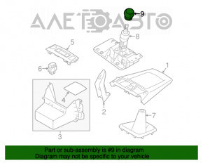 Maneta cutiei de viteze Subaru Forester 14-18 SJ, manual, cauciuc, negru.