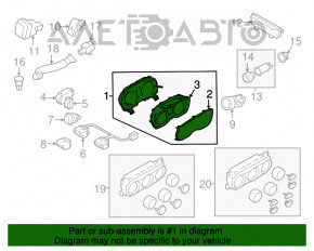 Щиток приборов Subaru Forester 14-18 SJ 2.5 МКПП 99к