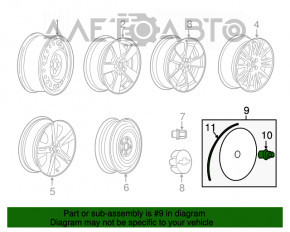 Колпак колесный 4шт R16 Chevrolet Cruze 11-15