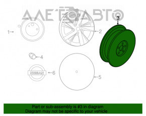 Запасное колесо докатка Nissan Altima 13-18 R16 135/70