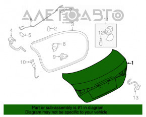 Capac portbagaj Nissan Sentra 13-19 cu cameră, fără spoiler